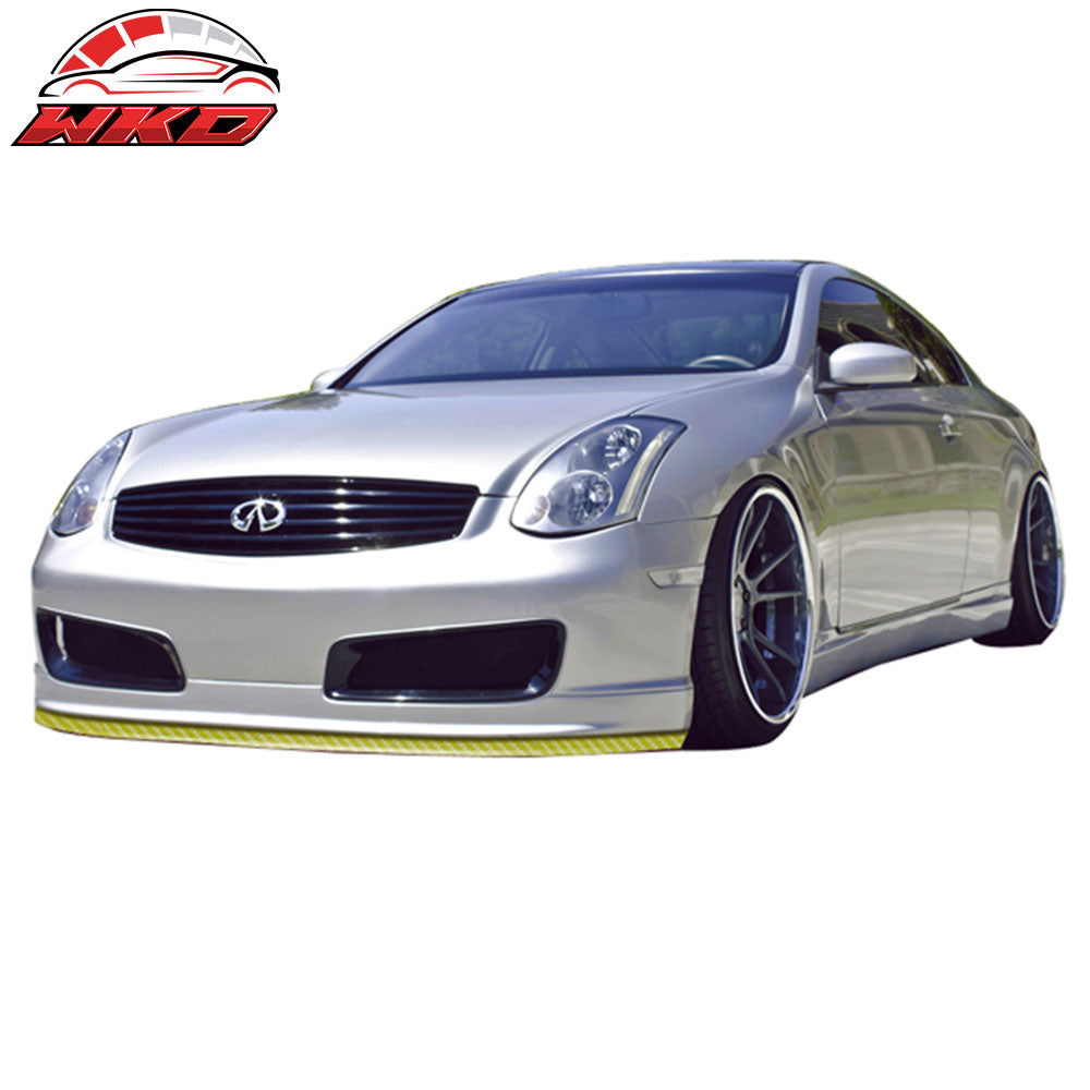 Front Bumper Lip For Lexus Quick Chin EZ Install 100 Inch Black With Red Trim