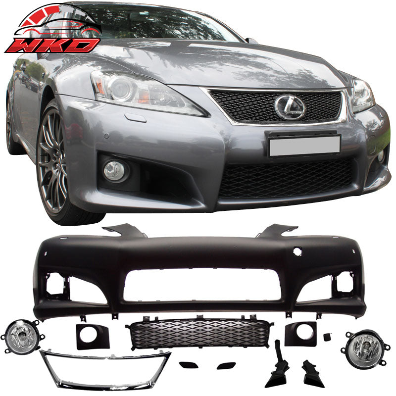 Fits 10-12 IS250 350 Front Bumper Cover Conversion ISF With PDC Hole Fog Lights