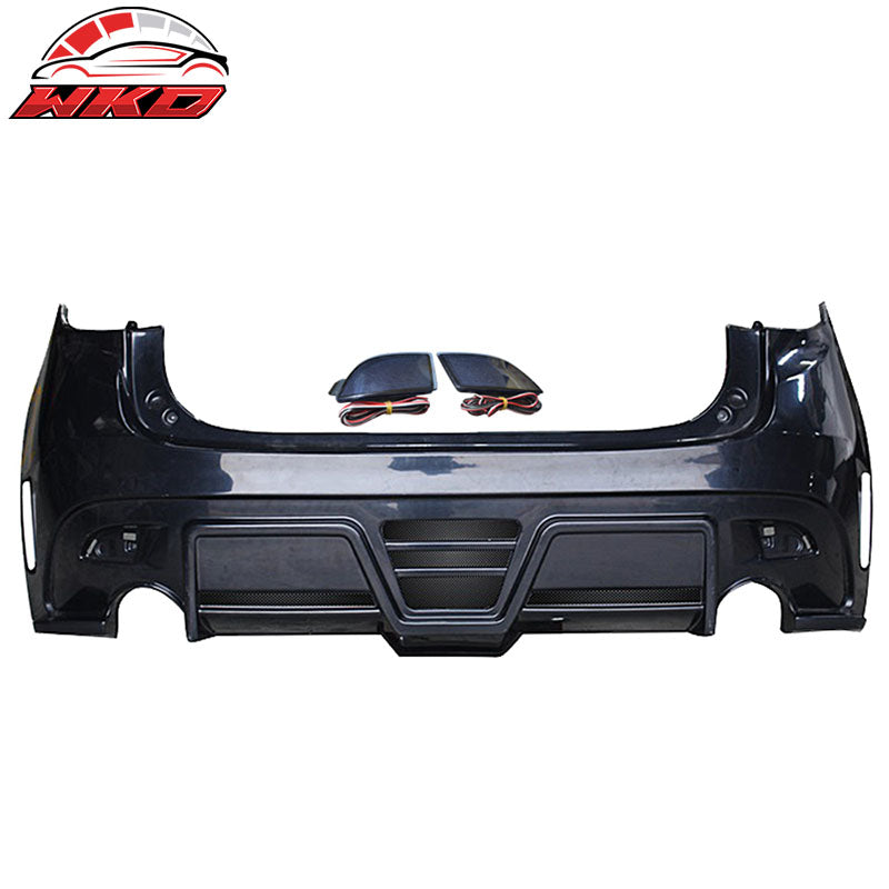 Wholesale 14-16 Mazda 3 Hatchback KS Style ABS Unpainted Rear Bumper W/ Black LED