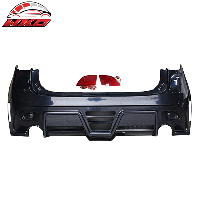 Wholesale 14-16 Mazda 3 4D KS Style Unpainted Rear Bumper Conversion W/ Red LED Light
