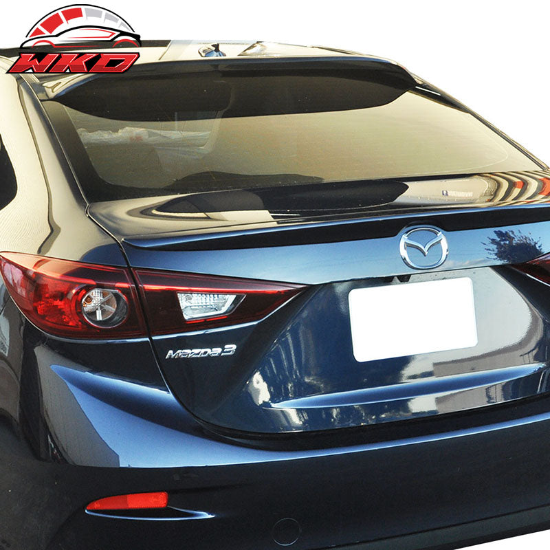 Fits 14-16 Mazda 3 4 Door Sedan Rear Window Roof Spoiler Wing