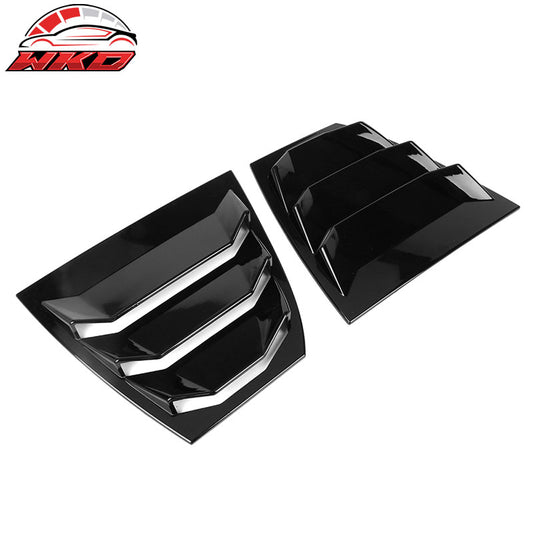 Wholesale 14-18 Mazda 3 Rear Window Louvers Quarter Scoop Cover Vent Gloss Black -ABS - Wikond Auto