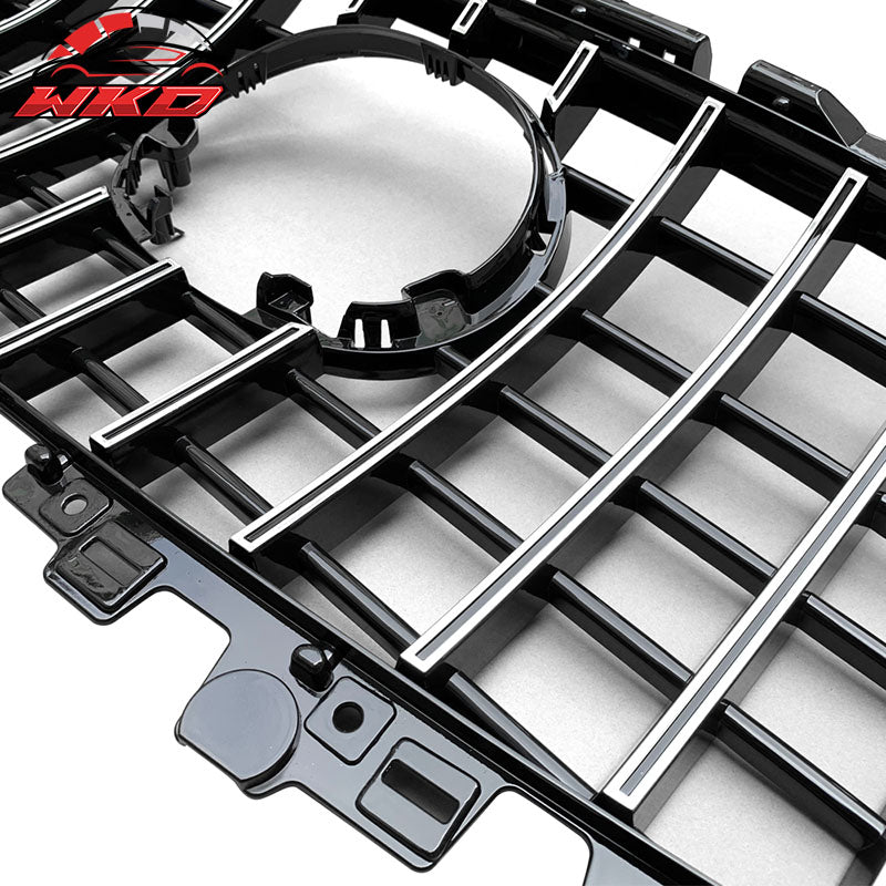 Fits 17-21 Mazda CX-5 Mesh Style Chrome Front Bumper Hood Grille Insert Guard