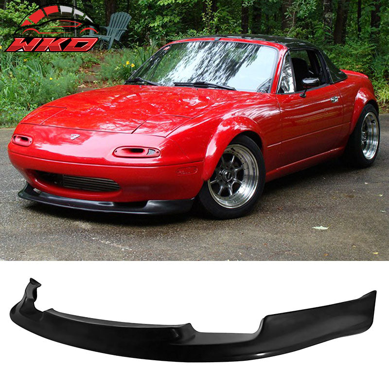 Fits 90-97 Mazda Miata FD Style Side Skirts Extensions + Front Bumper Lip - PU