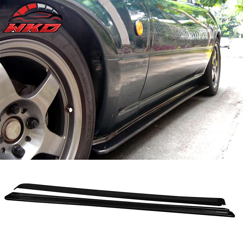 Fits 90-97 Mazda Miata FD Style Side Skirts Extensions + Front Bumper Lip - PU