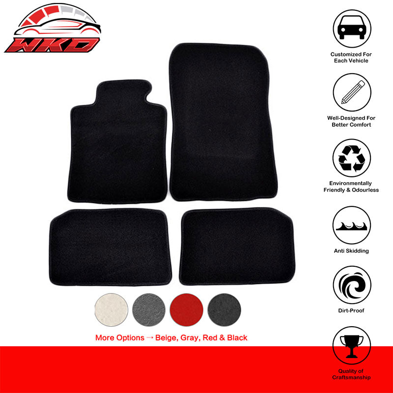 Fits 10-14 Mini Cooper Countryman Front Rear Car Floor Mats Carpets Nylon Black
