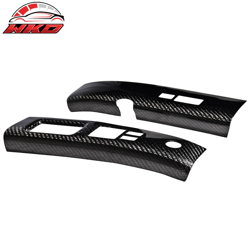 Fits 03-05 Nissan 350Z Z33 Interior Door Switch Trim Covers - Carbon Fiber (CF)