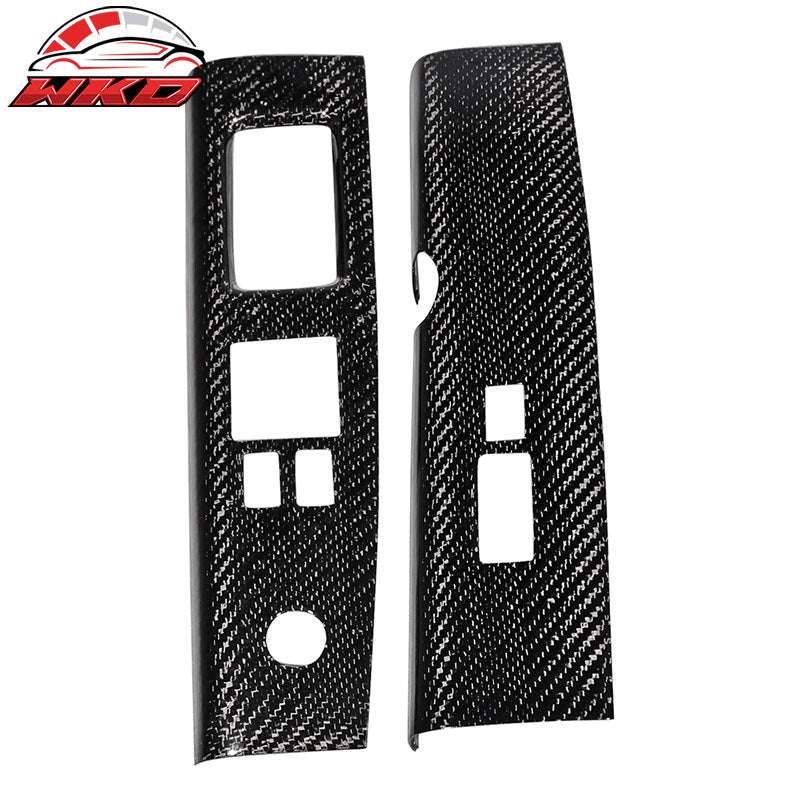 Fits 03-05 Nissan 350Z Z33 Interior Door Switch Trim Covers - Carbon Fiber (CF)