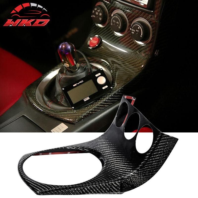 Fits 03-05 Nissan 350Z Z33 Shifter Center Dash Trim Cover - Carbon Fiber (CF)