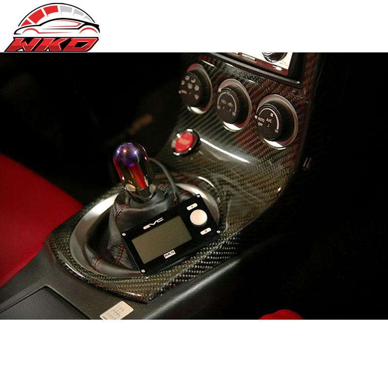 Fits 03-05 Nissan 350Z Z33 Shifter Center Dash Trim Cover - Carbon Fiber (CF)