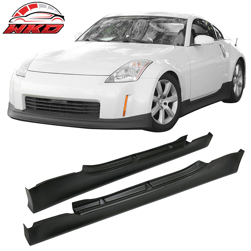 Fits 03-09 Nissan 350Z Z33 V Style Side Skirts Extension Rocker Panel Unpainted