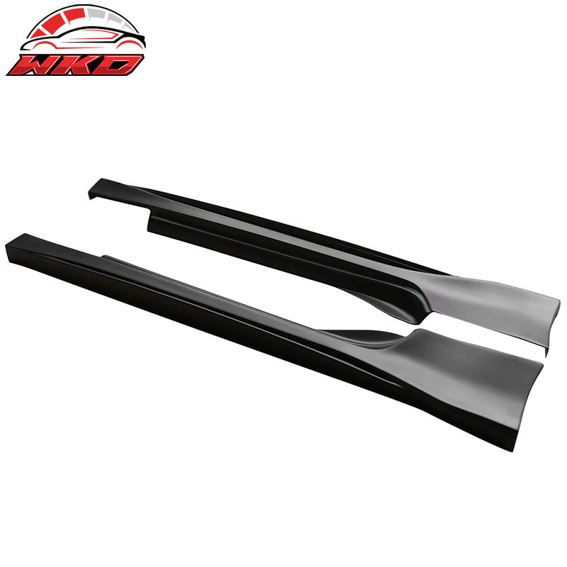 Fits 09-20 Nissan 370Z NS Style PP 2PCS Side Skirts Rocker Panel Unpainted Black