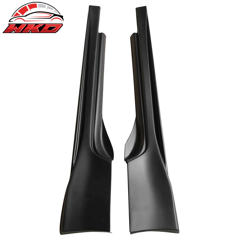 Fits 09-20 Nissan 370Z NS Style PP 2PCS Side Skirts Rocker Panel Unpainted Black
