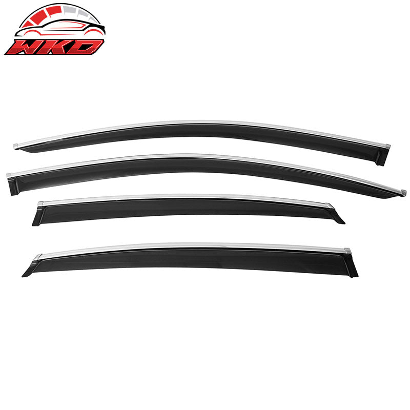 Wholesale 13-18 Nissan Altima L33 Window Visors Acrylic Rain Guard Vent W/Chrome Trim - Wikond Auto