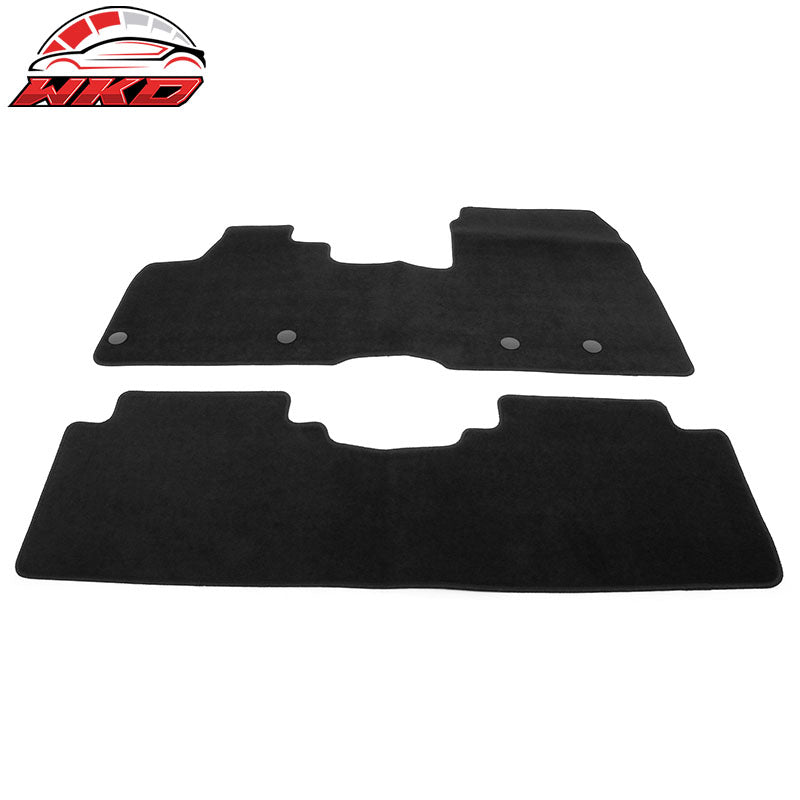 Fits 23-25 Nissan ARIYA Anti-Slip Front Rear Floor Mats Carpet Nylon 2PCS Black