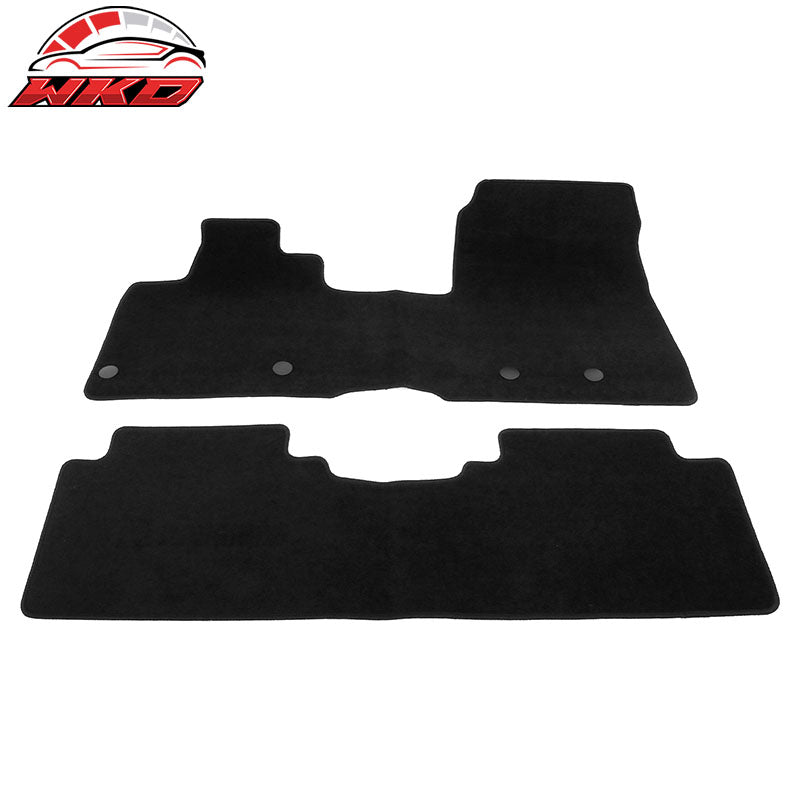 Fits 23-25 Nissan ARIYA Anti-Slip Front Rear Floor Mats Carpet Nylon 2PCS Black