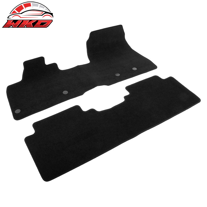 Fits 23-25 Nissan ARIYA Anti-Slip Front Rear Floor Mats Carpet Nylon 2PCS Black
