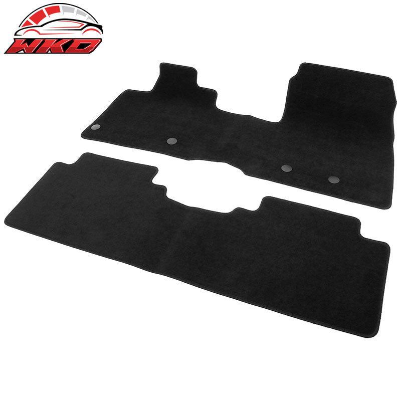 Fits 23-25 Nissan ARIYA Anti-Slip Front Rear Floor Mats Carpet Nylon 2PCS Black
