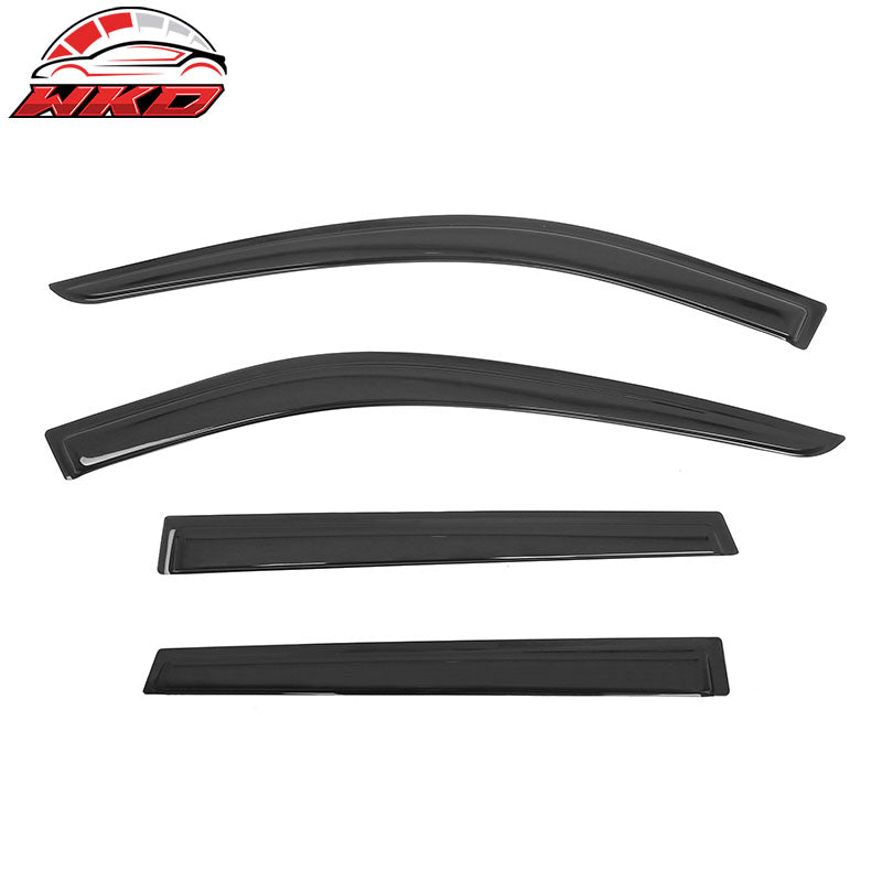 Fits 21-26 Nissan Rogue Window Visors Vent Rain Sun Guards Deflectors Tape-On