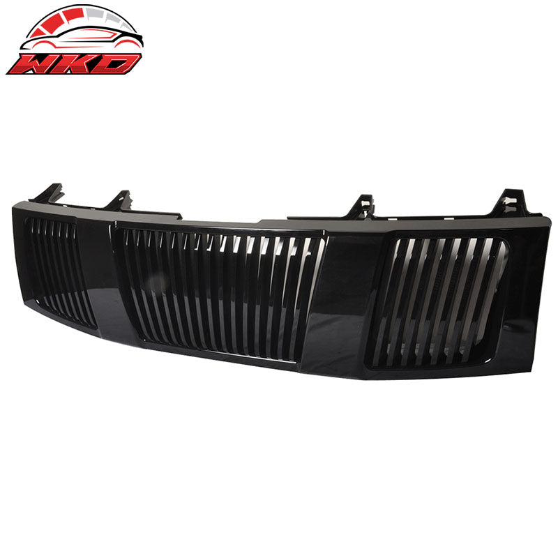 Fits 04-07 Nissan Titan & Armada Front Hood Grille Vertical Style Black ABS