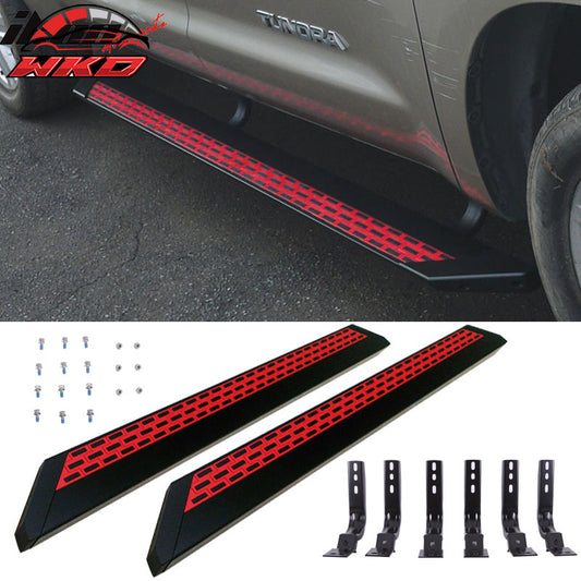 Wholesale 04-14 Nissan Titan Crew Cab Red Black Running Board Step Bar + Bracket