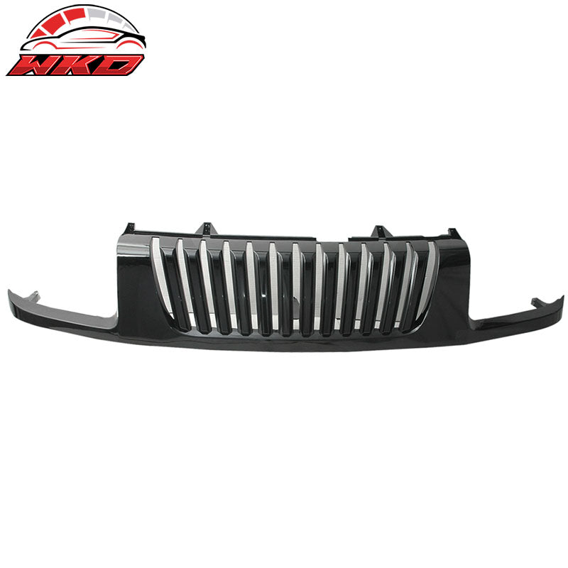 Fits 02-04 Nissan Xterra Vertical Front Bumper Unpainted Hood Grille ABS