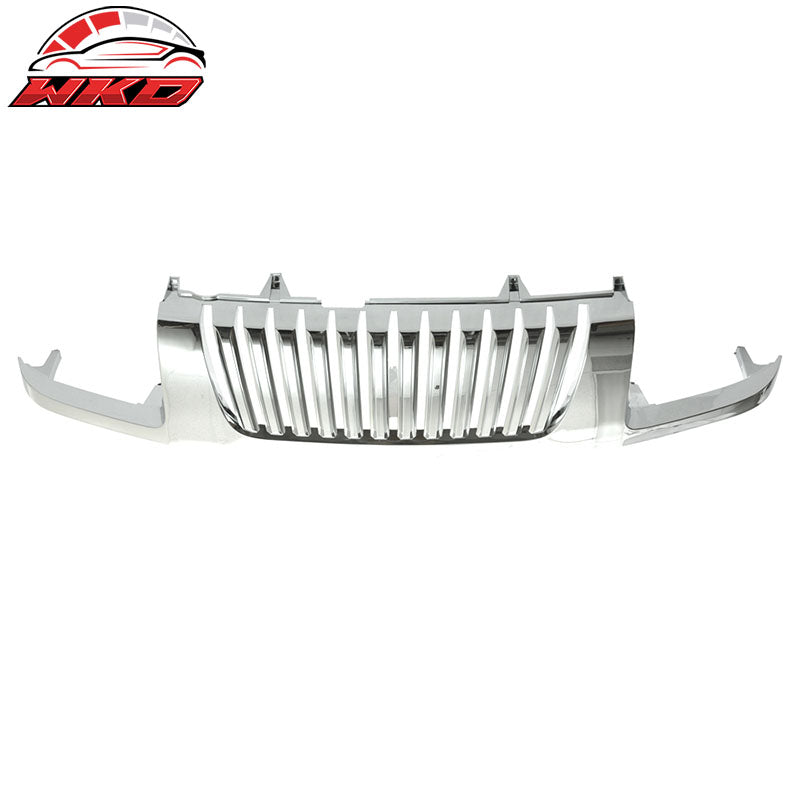 Wholesale 02-04 Nissan Xterra Vertical Chrome Front Bumper Hood Grille ABS