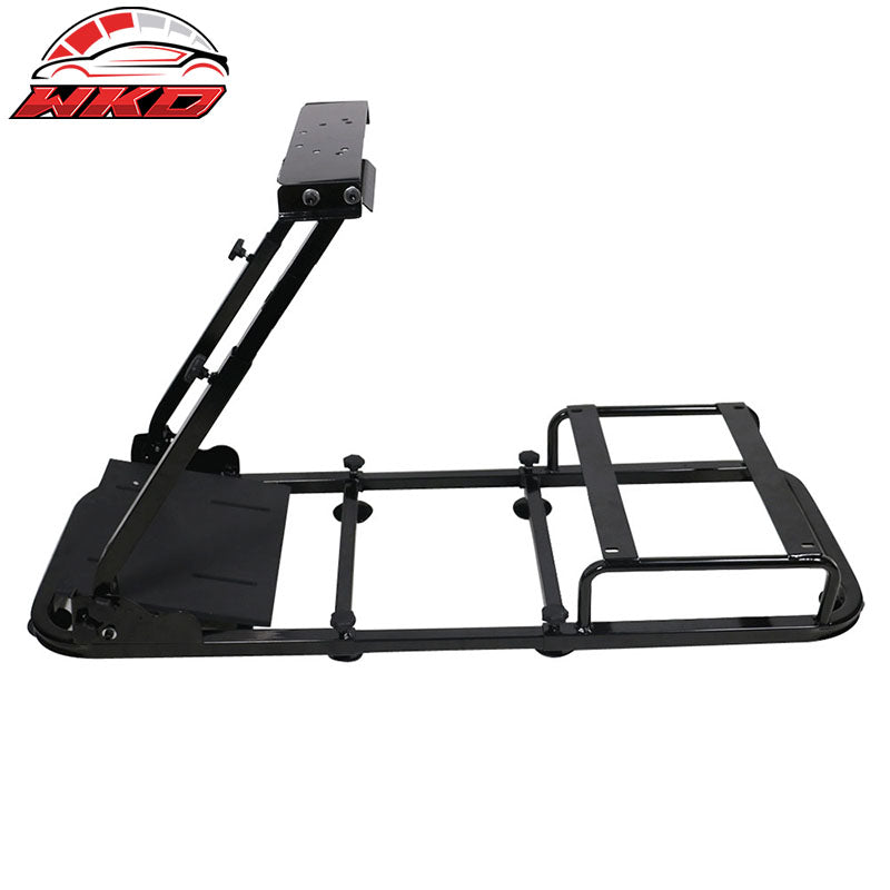 Black Racing Simulator Cockpit Driving Seat Reclinable & Gear Shifter Mount