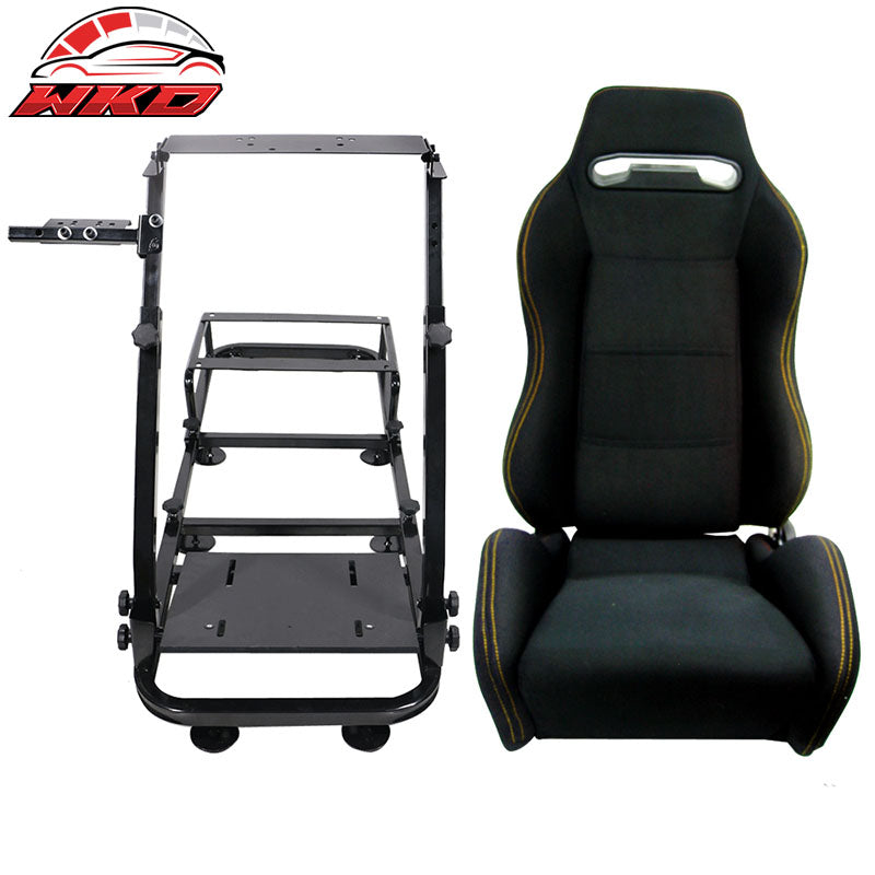 Black Cloth Cockpit Racing Seat Simulator Steering Wheel Stand Wholesale PS4 XBOX ONE