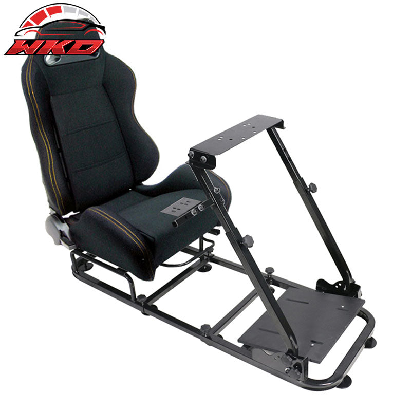 Black Cloth Cockpit Racing Seat Simulator Steering Wheel Stand For PS4 XBOX ONE