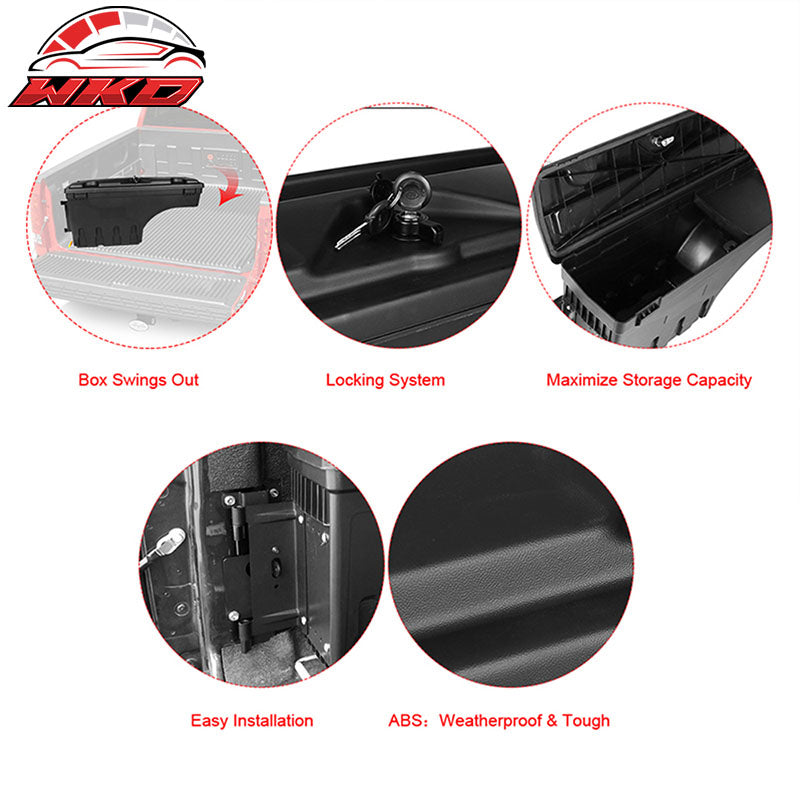 Fits 02-18 Ram 1500 2500 3500 Truck Bed Storage Box Toolbox Left Right