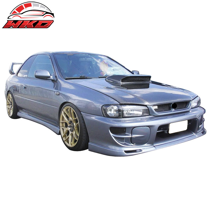 Fits 97-01 Subaru Impreza GC8 JDM STI Style Fog Lights Cover Unpainted Black ABS