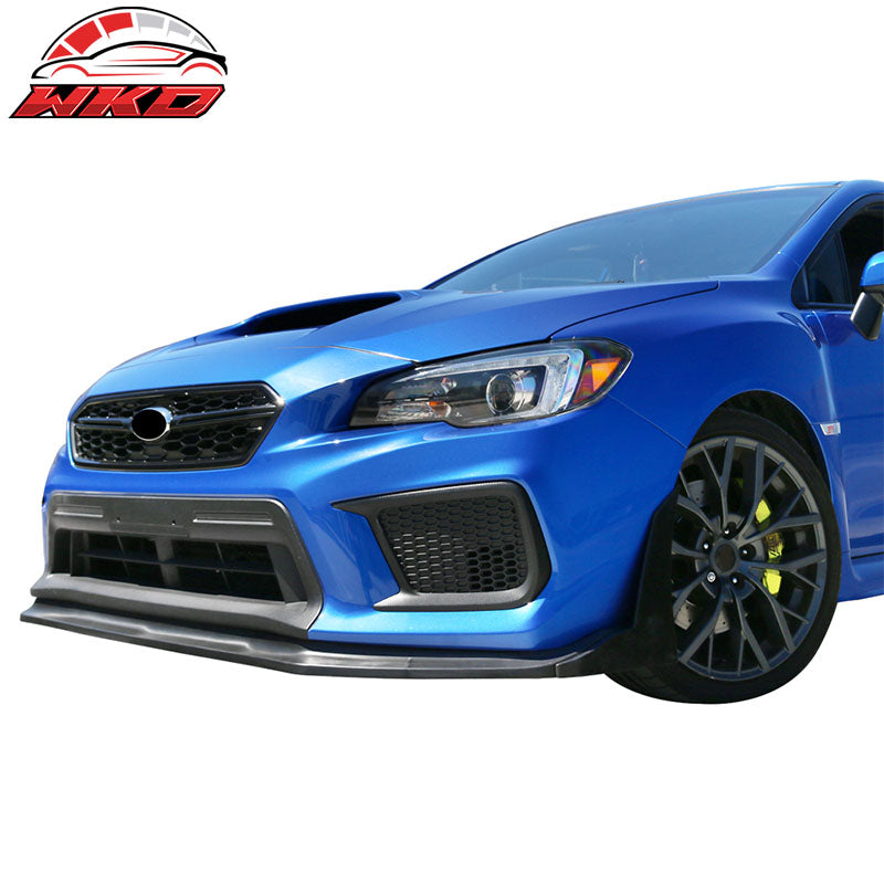 Fits 15-21 Subaru WRX STI CS Front Bumper Lip Spoiler Splitter & Winglet