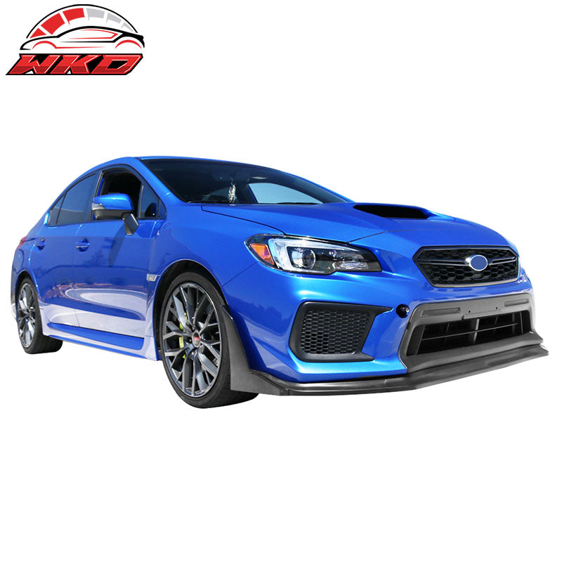Fits 15-21 Subaru WRX STI CS Front Bumper Lip Spoiler Splitter & Winglet