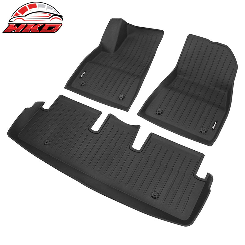 Fits 24-26 Tesla Model 3 Highland TPE 3D Car Heavy Duty Floor Mats Liners Carpet