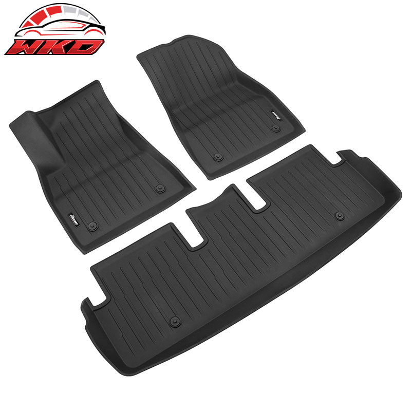 Fits 24-26 Tesla Model 3 Highland TPE 3D Car Heavy Duty Floor Mats Liners Carpet