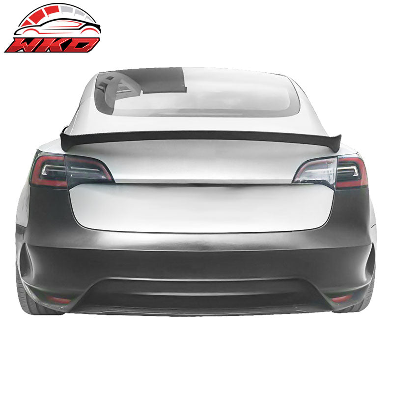Fits 17-23 Tesla Model 3 IKON Style Unpainted Rear Bumper Cover W/Reflectors PP