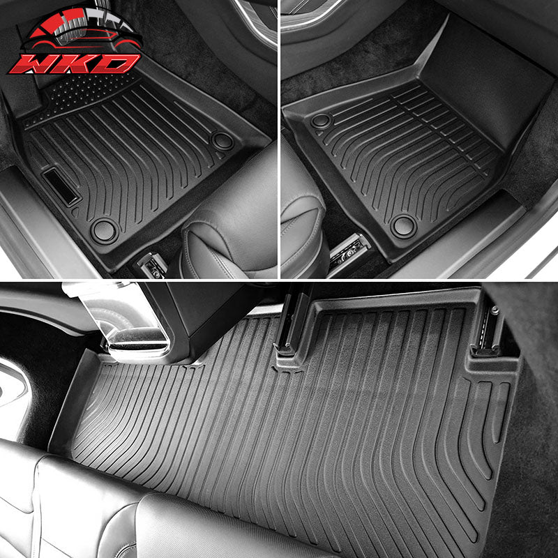 Fits 21-26 Tesla Model S All Weather 3D Molded Floor Mats Carpet Liner Guard TPE