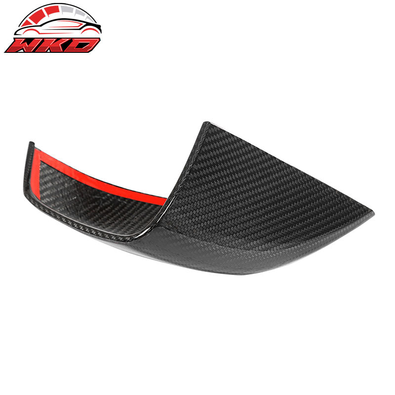 Dry Carbon Fiber For 21-26 Tesla Model S OE Gloss Black Rear View Mirror Covers