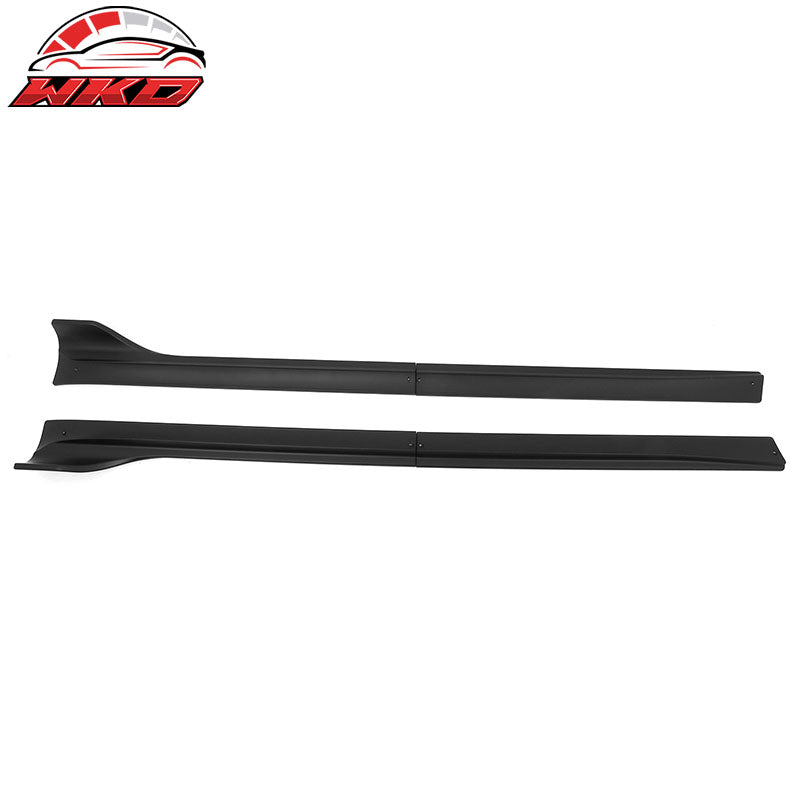 Fits 20-25 Tesla Model Y IKON V3 Style Matte Black Side Skirts Extension Lip ABS