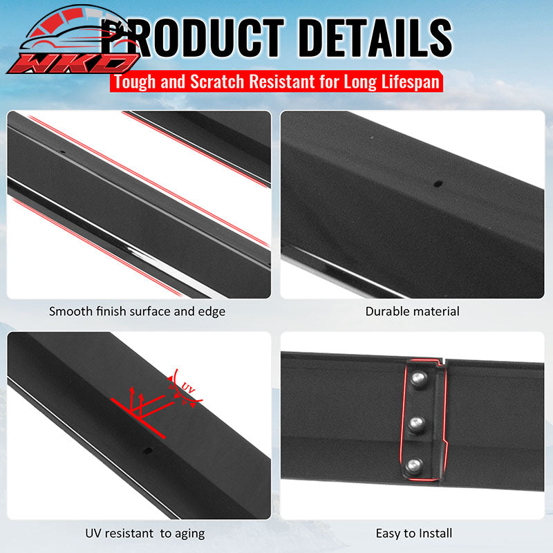 Fits 25-26 Tesla Model Y Juniper Side Skirts Gloss Black Rocker Panel Extension