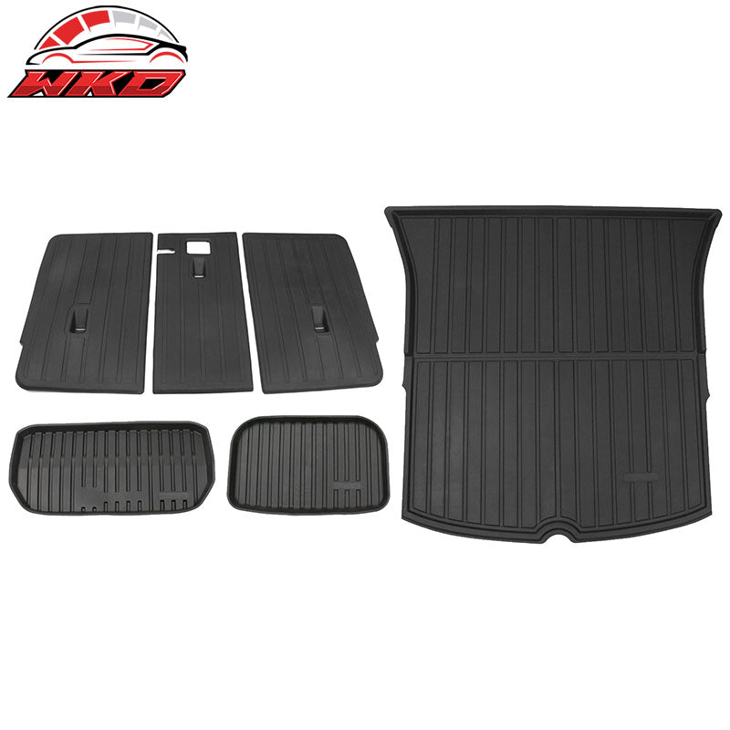 Wholesale 20-25 Tesla Model Y Trunk Mats Cargo Liner + Rear Seat Covers Injection TPE