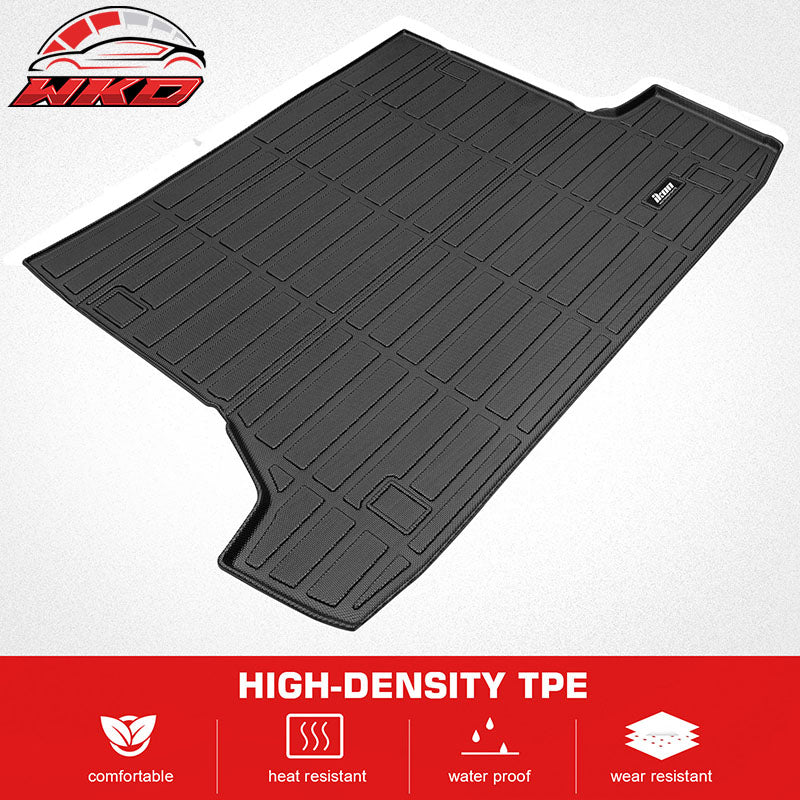 Fits 10-24 Toyota 4Runner W/7 Passenger 3D TPE Rear Cargo Liner Trunk Tray Mats