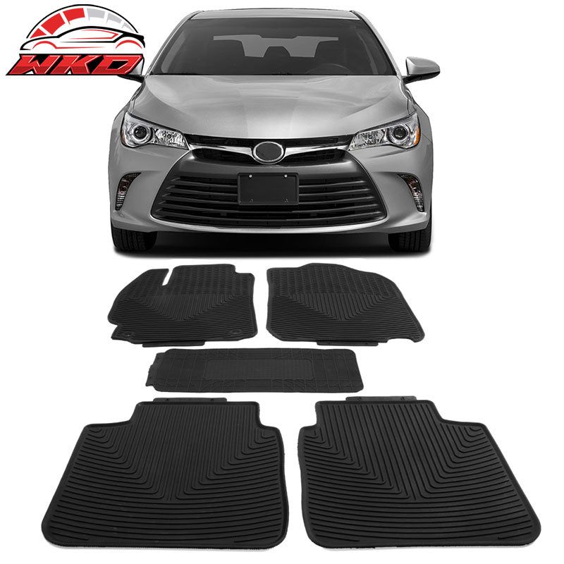 Fits 12-17 Toyota Camry 5PCS Heavy Duty Latex Car Floor Mats Liner Front & Rear