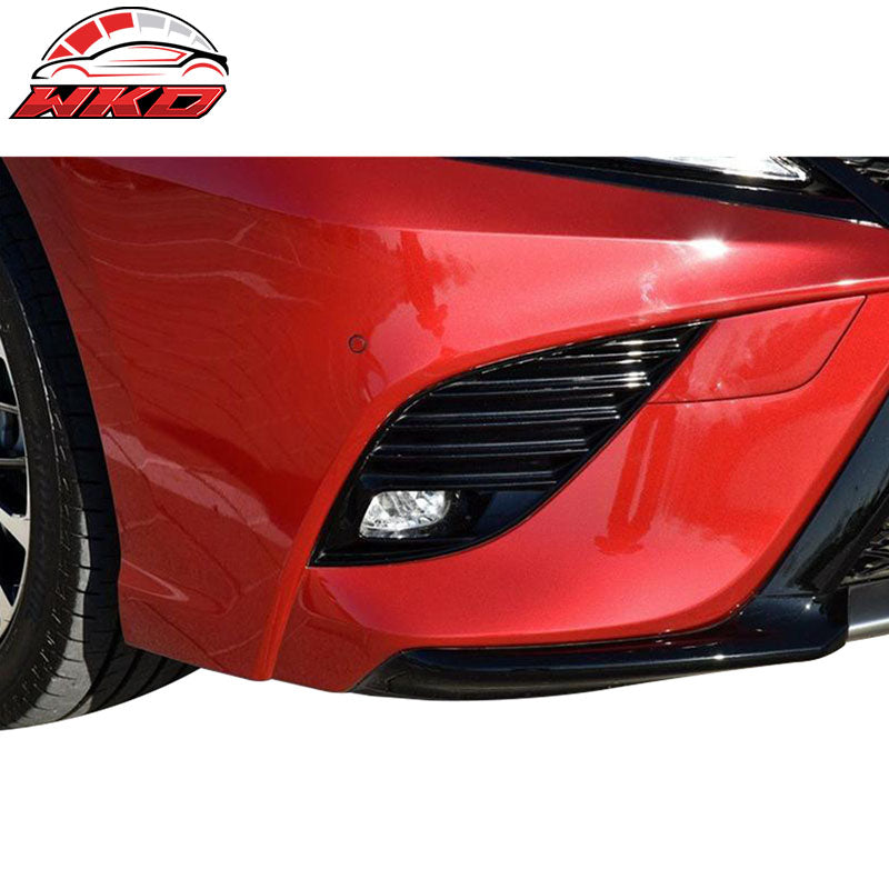 Fits 18-20 Toyota Camry SE XSE Black OE Style Front Lower Foglights Pair