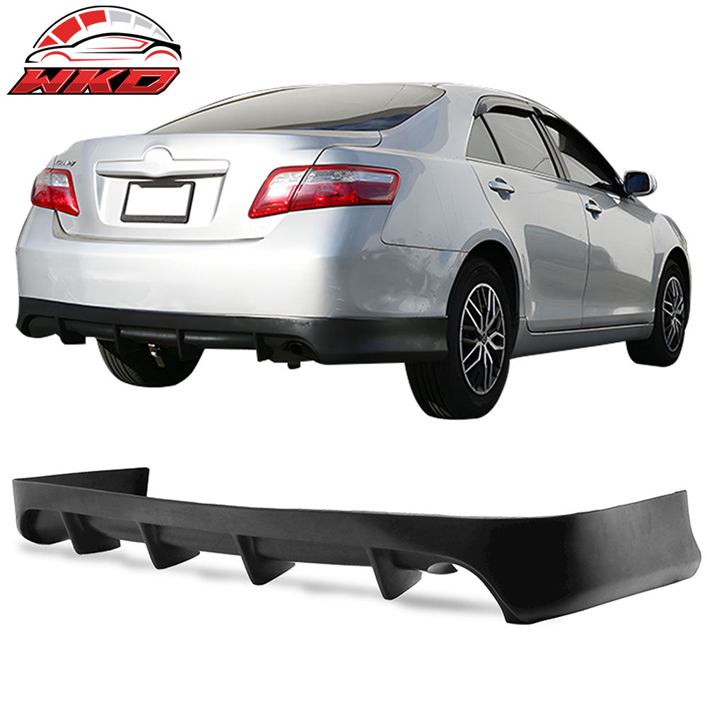 Fits 07-11 Toyota Camry Ikon Aero Style Custom 4Fin Rear Bumper Lip Diffuser PP