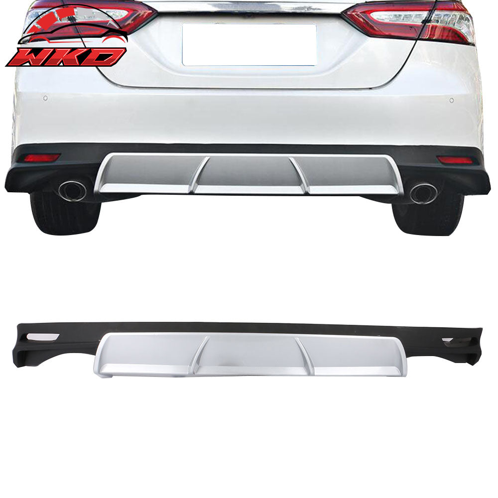 Fits 18-24 Toyota Camry XLE LE V2 Style Rear Bumper Lip Diffuser Valance Kit PP