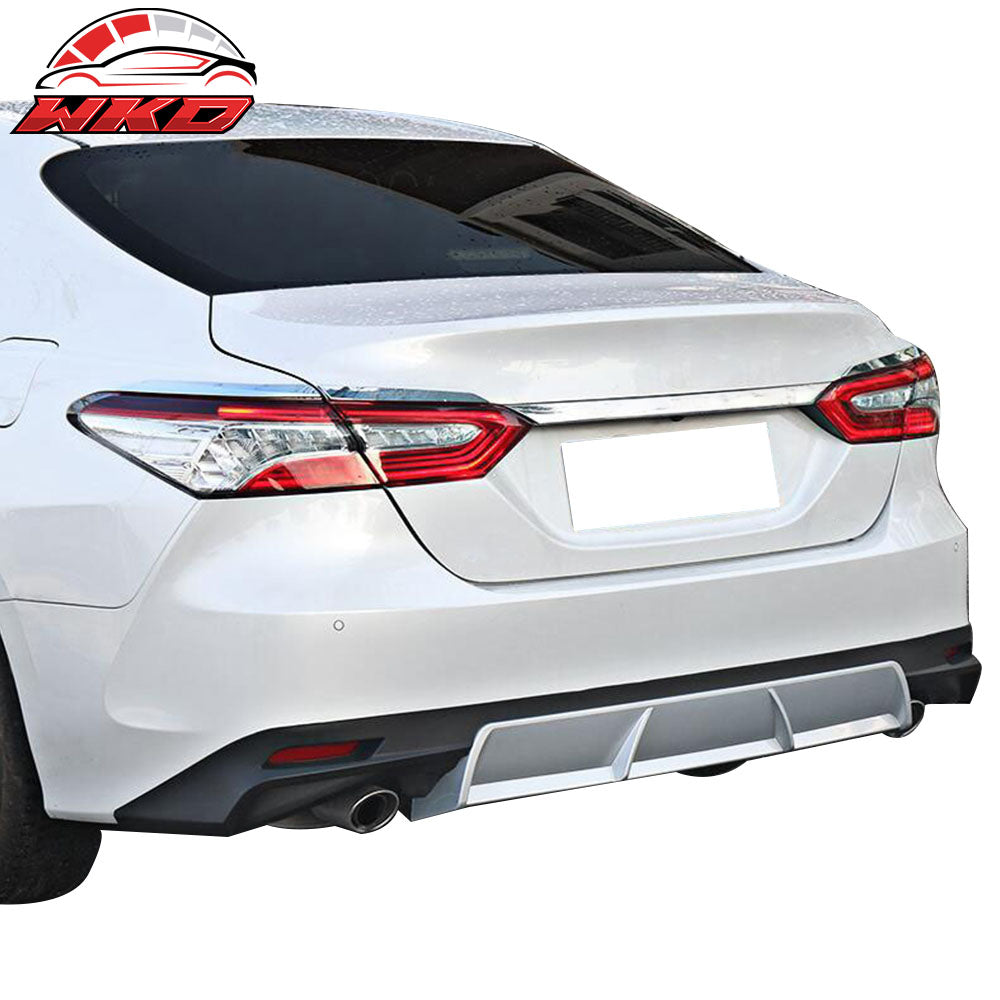 Fits 18-24 Toyota Camry XLE LE V2 Style Rear Bumper Lip Diffuser Valance Kit PP