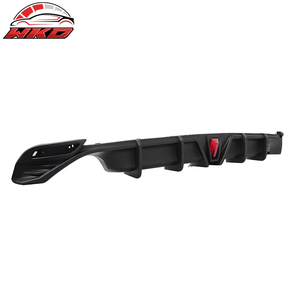 Wholesale 18-24 Toyota Camry LE XLE Rear Diffuser Lip W/LED Light Lamp - Matte Black
