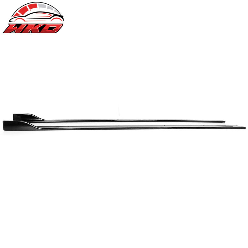 Fits 18-24 Toyota Camry Matte Black Side Skirt & Carbon Fiber Print Rocker Panel